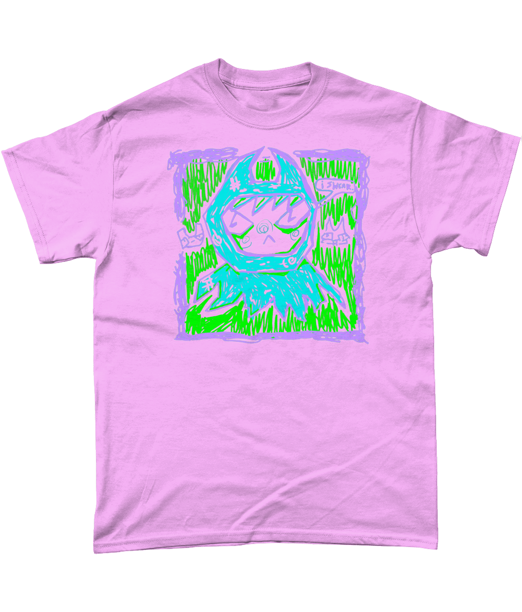 Jester Jood in Purple & Green T-shirt