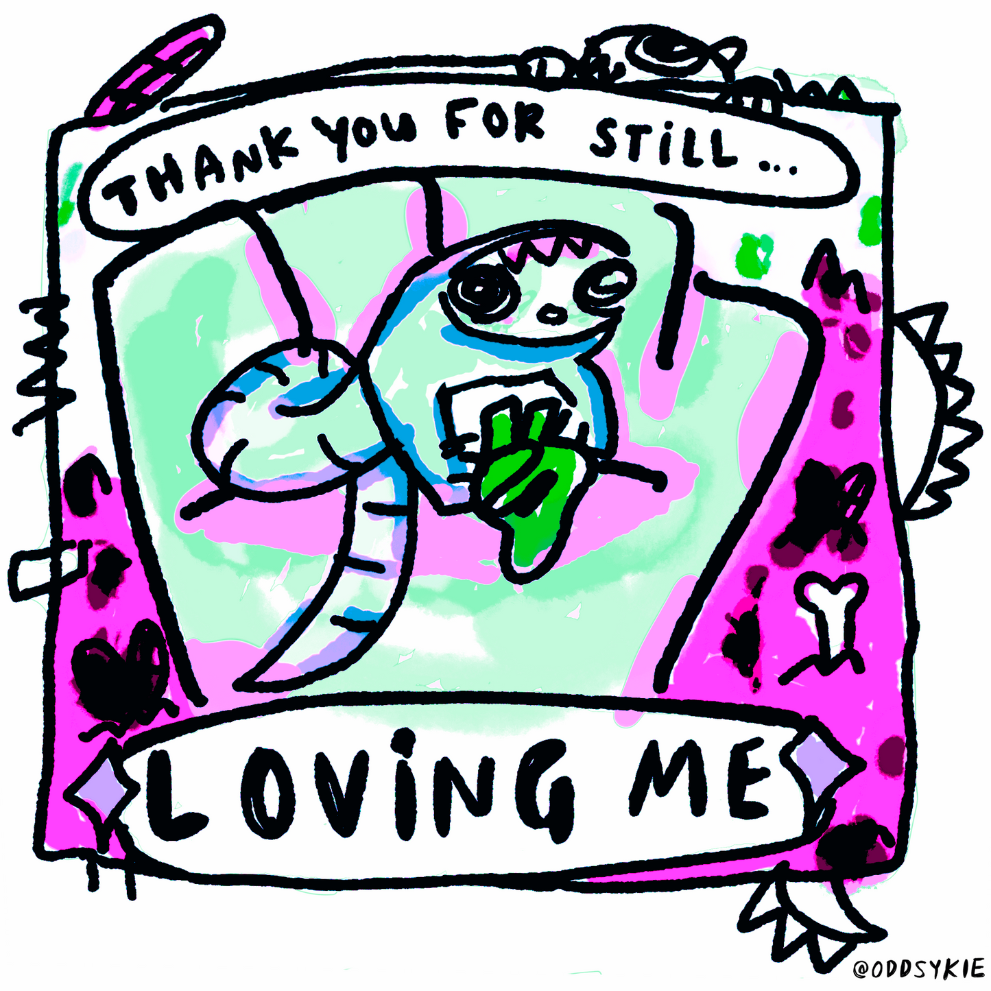 thank you for still loving me - worm card (digital download)