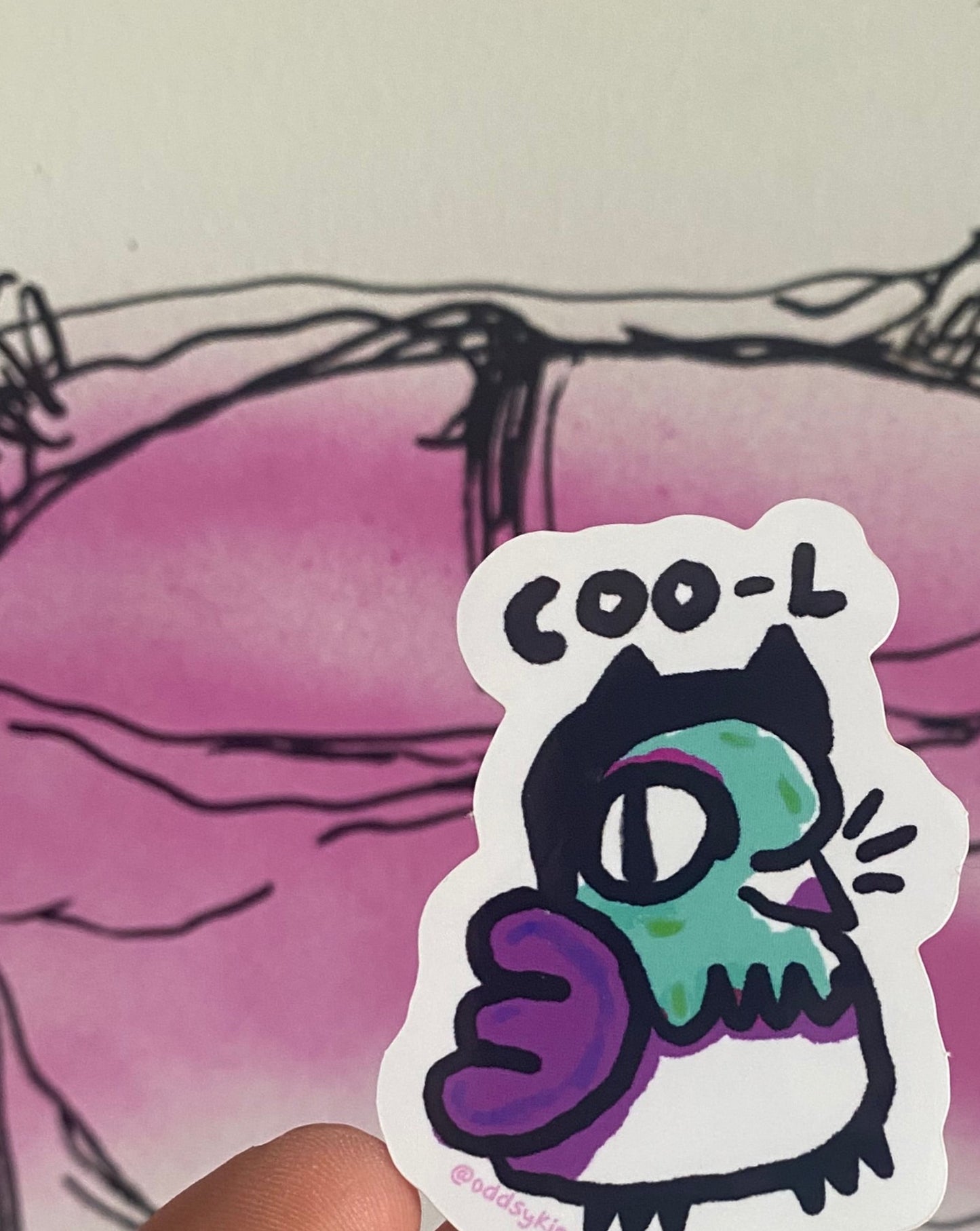 Coo-l cat Vinyl Sticker