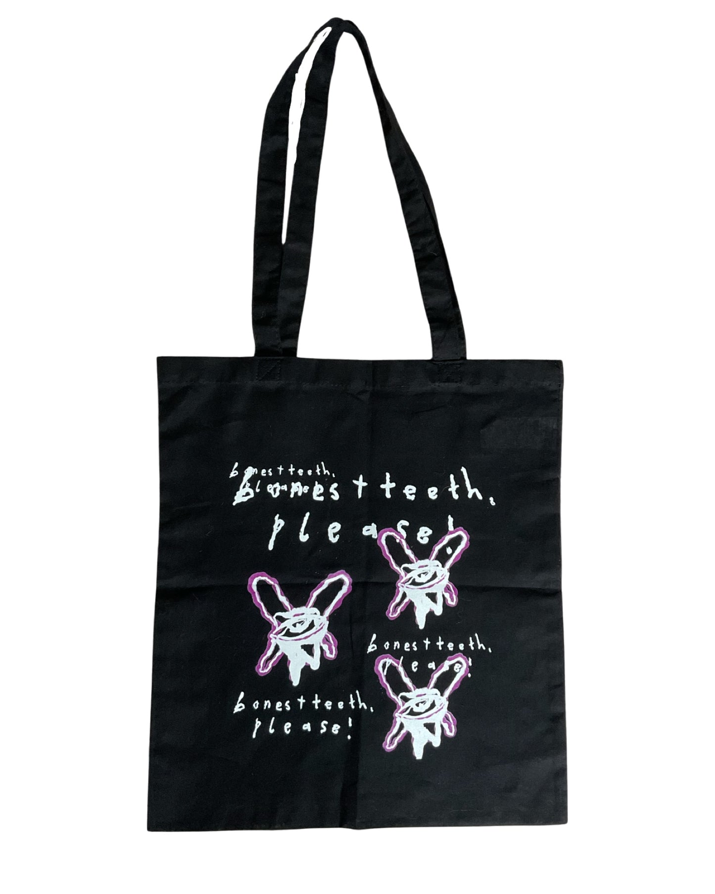 bones + teeth tote bag (double sided print)