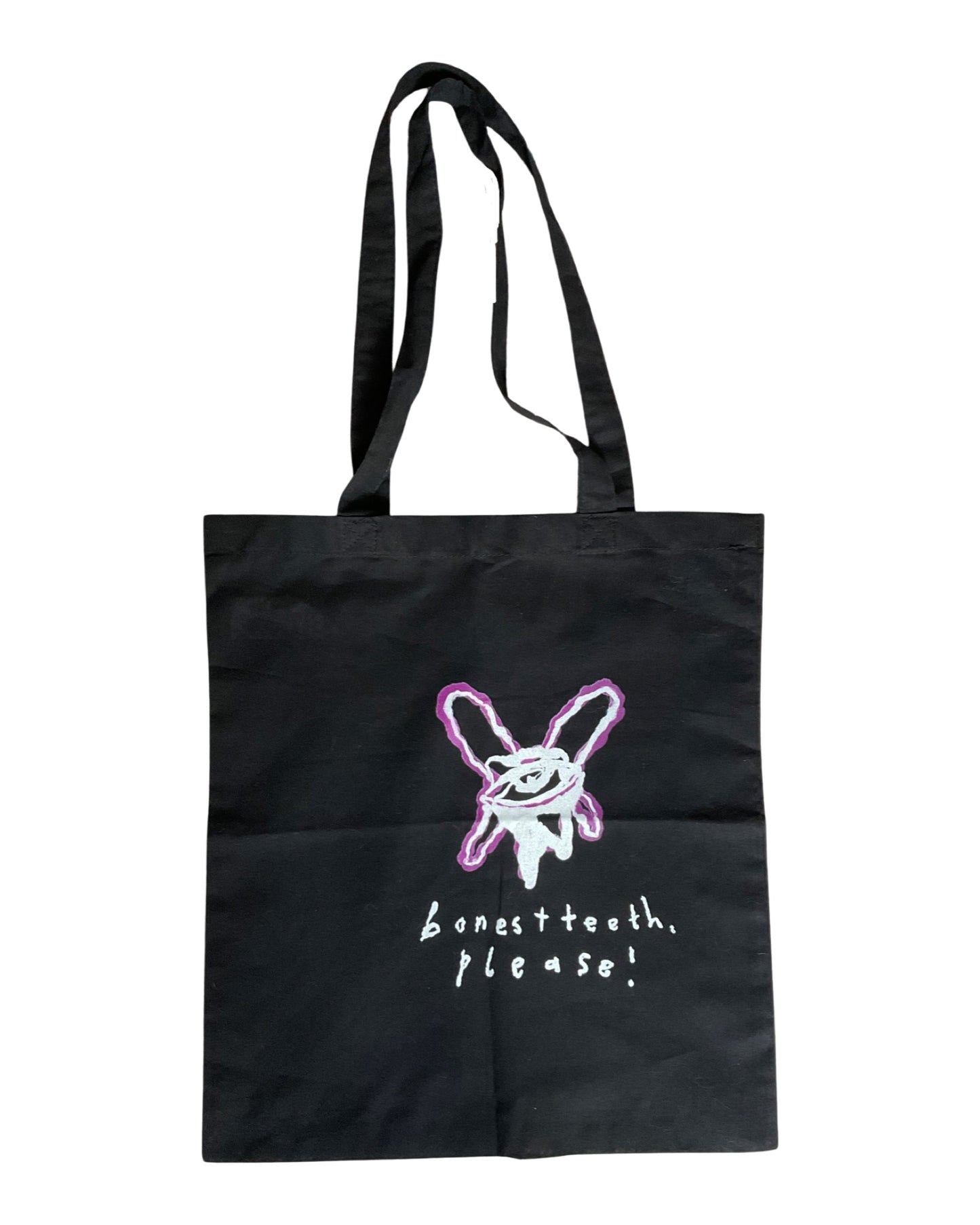 bones + teeth tote bag (double sided print)